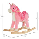 Kids Rocking Horse Unicorn Design with Wooden Base and Wagging Tail Magic Cars 4