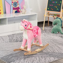Kids Rocking Horse Unicorn Design with Wooden Base and Wagging Tail Magic Cars 6