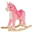 Kids Rocking Horse Unicorn Design with Wooden Base and Wagging Tail Magic Cars Variant 0