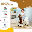Toddler Rocking Horse with Sound and Saddle Ride-On Toy Gift for Ages 3 Magic Cars 4