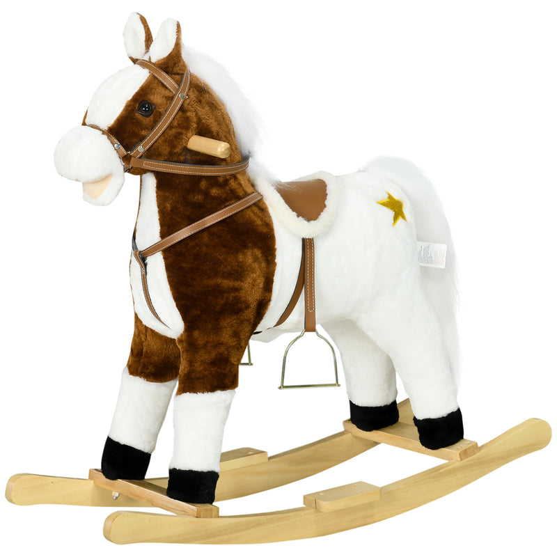 Toddler Rocking Horse with Sound and Saddle Ride-On Toy Gift for Ages 3 Magic Cars 9
