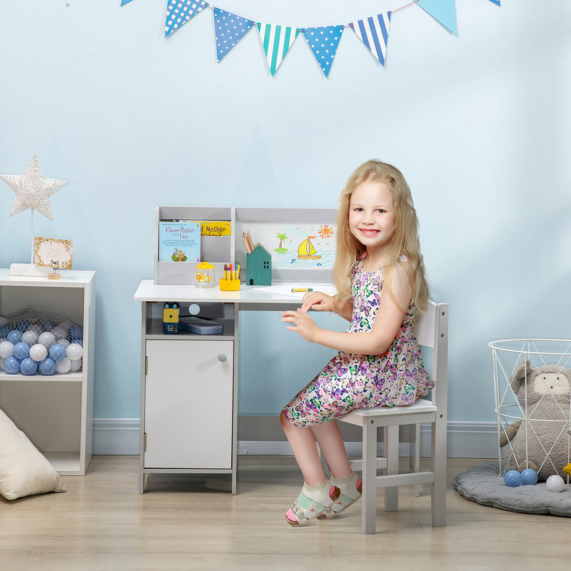 Toddler Desk and Chair Set Kids Writing and Study Table for Children Magic Cars 8
