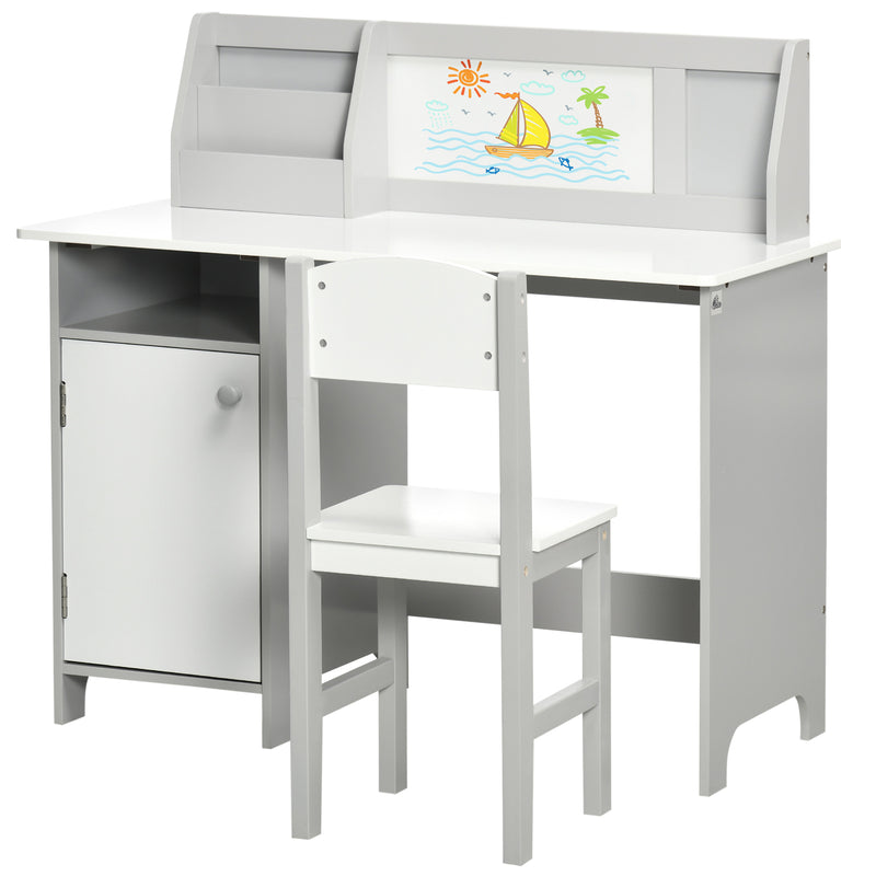 Toddler Desk and Chair Set Kids Writing and Study Table for Children Magic Cars 9