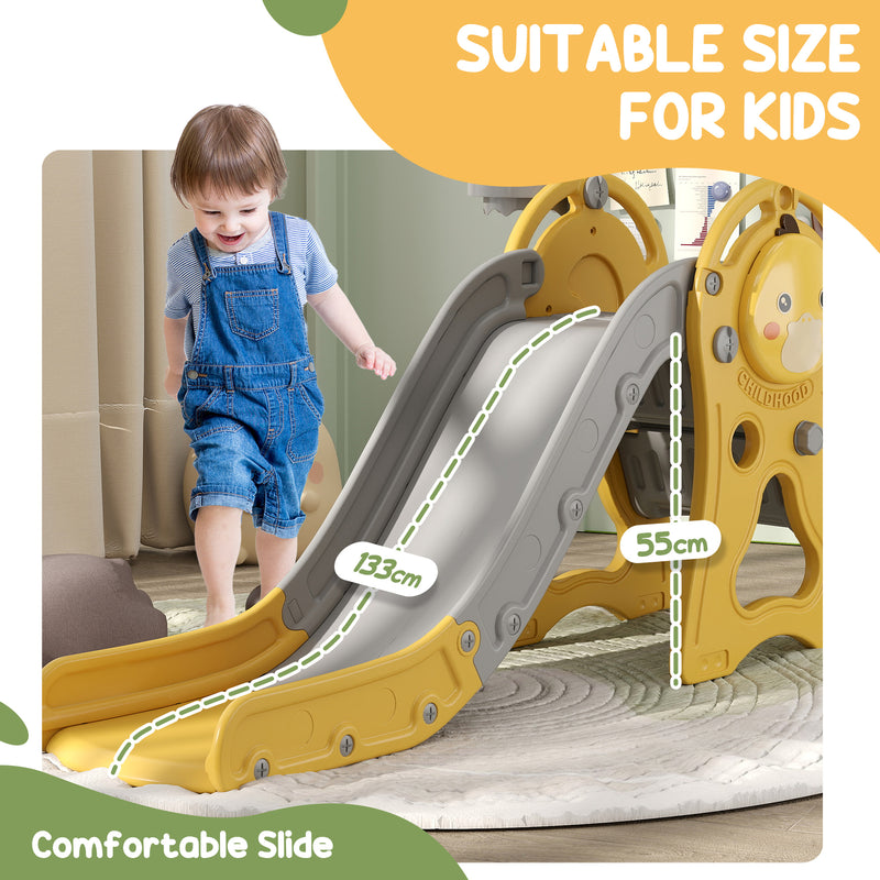 3-in-1 Toddler Indoor Slide with Basket for Kids Ages 1-3 Years Magic Cars 2