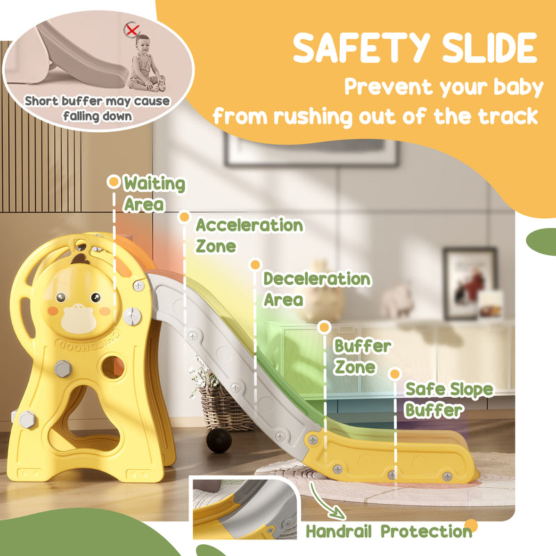 3-in-1 Toddler Indoor Slide with Basket for Kids Ages 1-3 Years Magic Cars 4