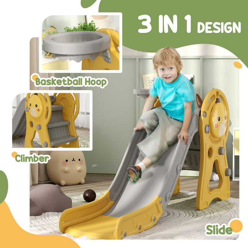 3-in-1 Toddler Indoor Slide with Basket for Kids Ages 1-3 Years Magic Cars 5