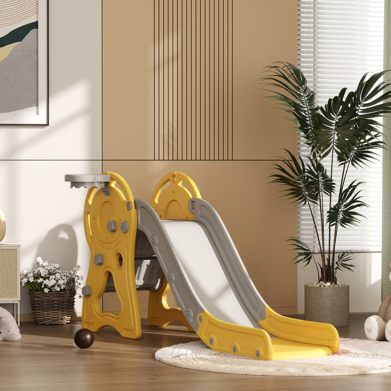 3-in-1 Toddler Indoor Slide with Basket for Kids Ages 1-3 Years Magic Cars 7