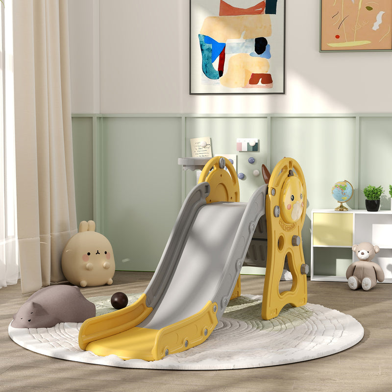3-in-1 Toddler Indoor Slide with Basket for Kids Ages 1-3 Years Magic Cars 8
