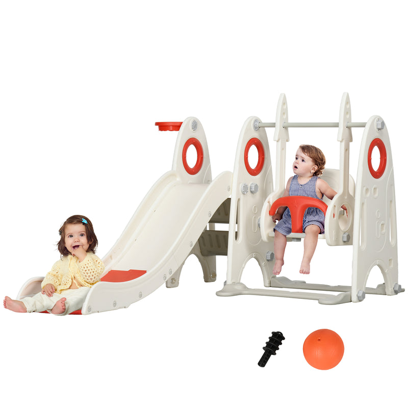 4-in-1 Toddler Playground Swing Set for Ages 1-3 Years Magic Cars 0