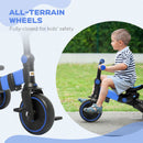 Toddler Tricycle with Aluminum Frame and Adjustable Push Handle in Blue Magic Cars 6