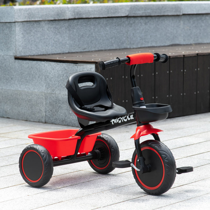 Toddler Tricycle with Adjustable Seat and Storage for Ages 2-5 Magic Cars 7
