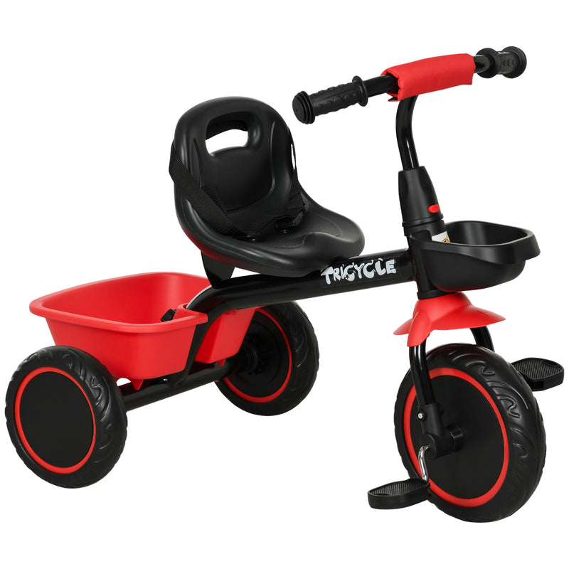 Toddler Tricycle with Adjustable Seat and Storage for Ages 2-5 Magic Cars Variant 0