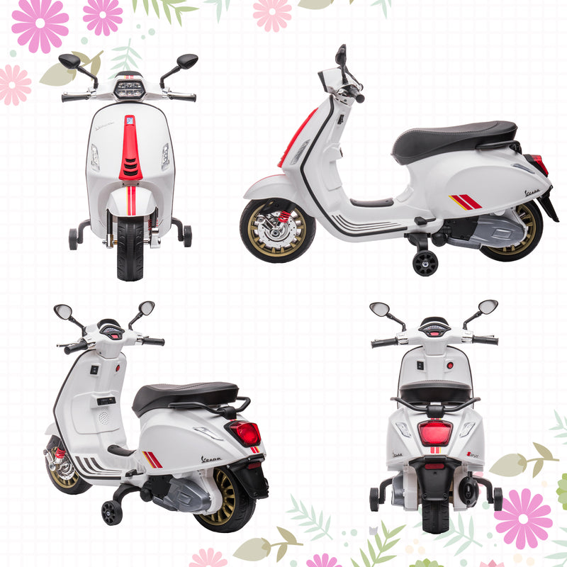 Licensed Vespa 6V Electric Motorcycle for Toddlers and Kids with Battery Magic Cars 1