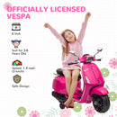 Licensed Vespa Electric Kids Motorcycle with Music and FM Radio Magic Cars 16