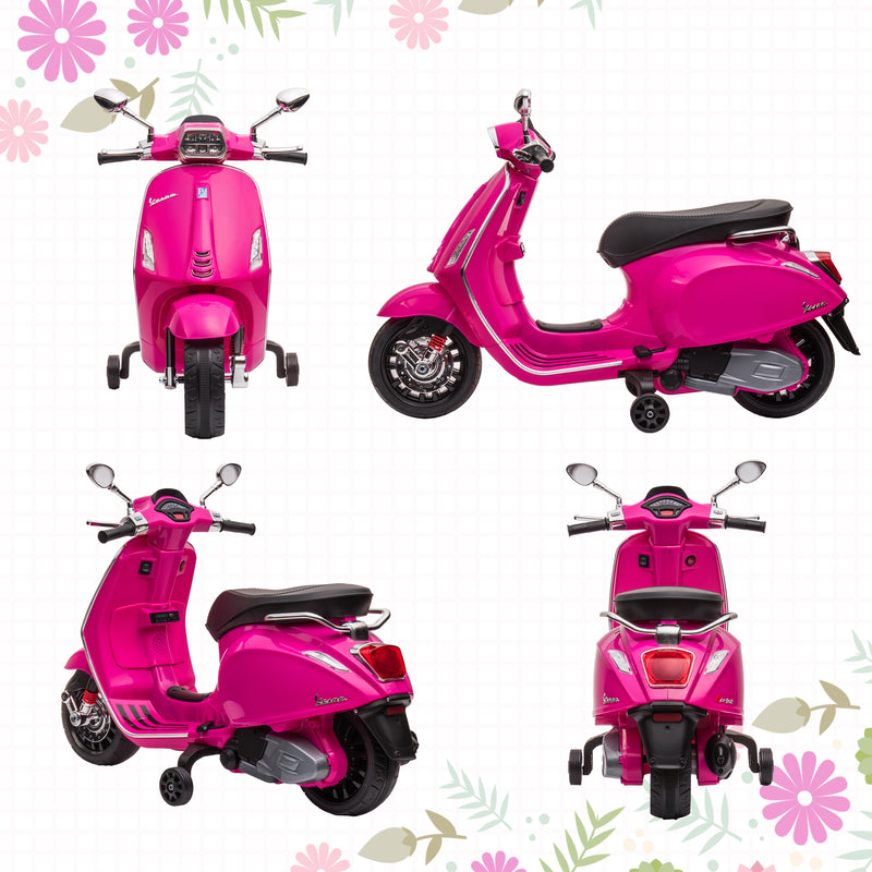 Licensed Vespa Electric Kids Motorcycle with Music and FM Radio Magic Cars 21