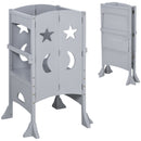 Wooden Foldable Kitchen Step Stool for Kids Toddler Helper Tower Magic Cars 0