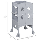 Wooden Foldable Kitchen Step Stool for Kids Toddler Helper Tower Magic Cars 6