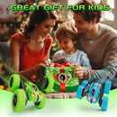 RacingFun 4WD 2.4GHz Double-Sided Remote Control Car, 6.3 inches, Blue Magic Cars 4