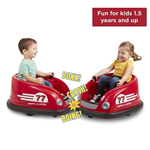 6V Battery-Powered Electric Remote Control Bumper Car Ride-On, Red Magic Cars 4