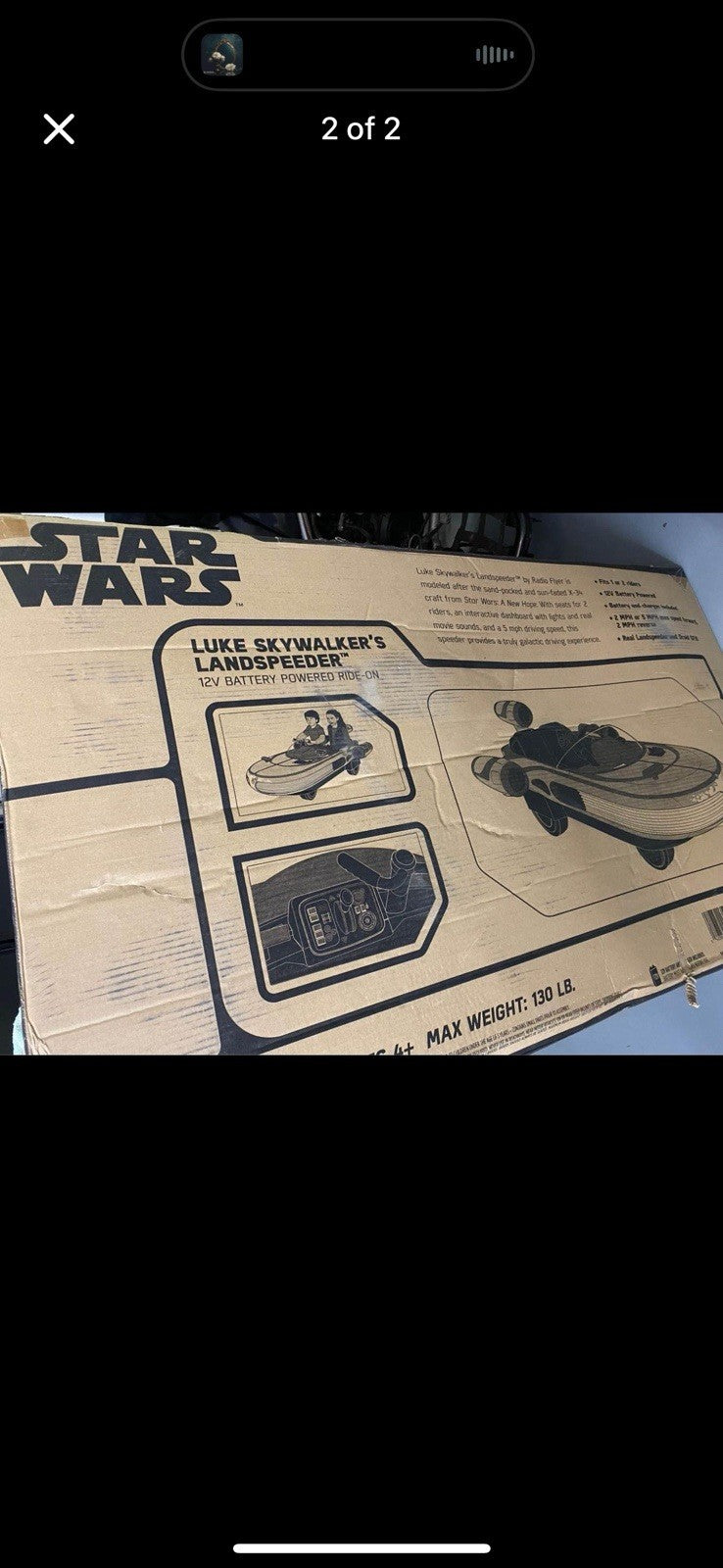 Radio Flyer 12V Star Wars Luke Skywalker Landspeeder Ride-On Magic Cars 1