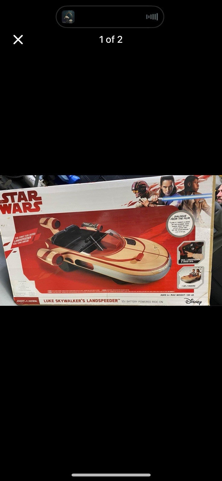 Radio Flyer 12V Star Wars Luke Skywalker Landspeeder Ride-On Magic Cars 2