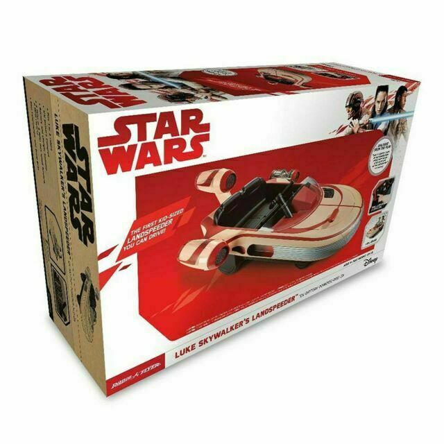 12V Ride-On Luke Skywalker Landspeeder Toy Vehicle from Star Wars with Radio Flyer Features Magic Cars 0