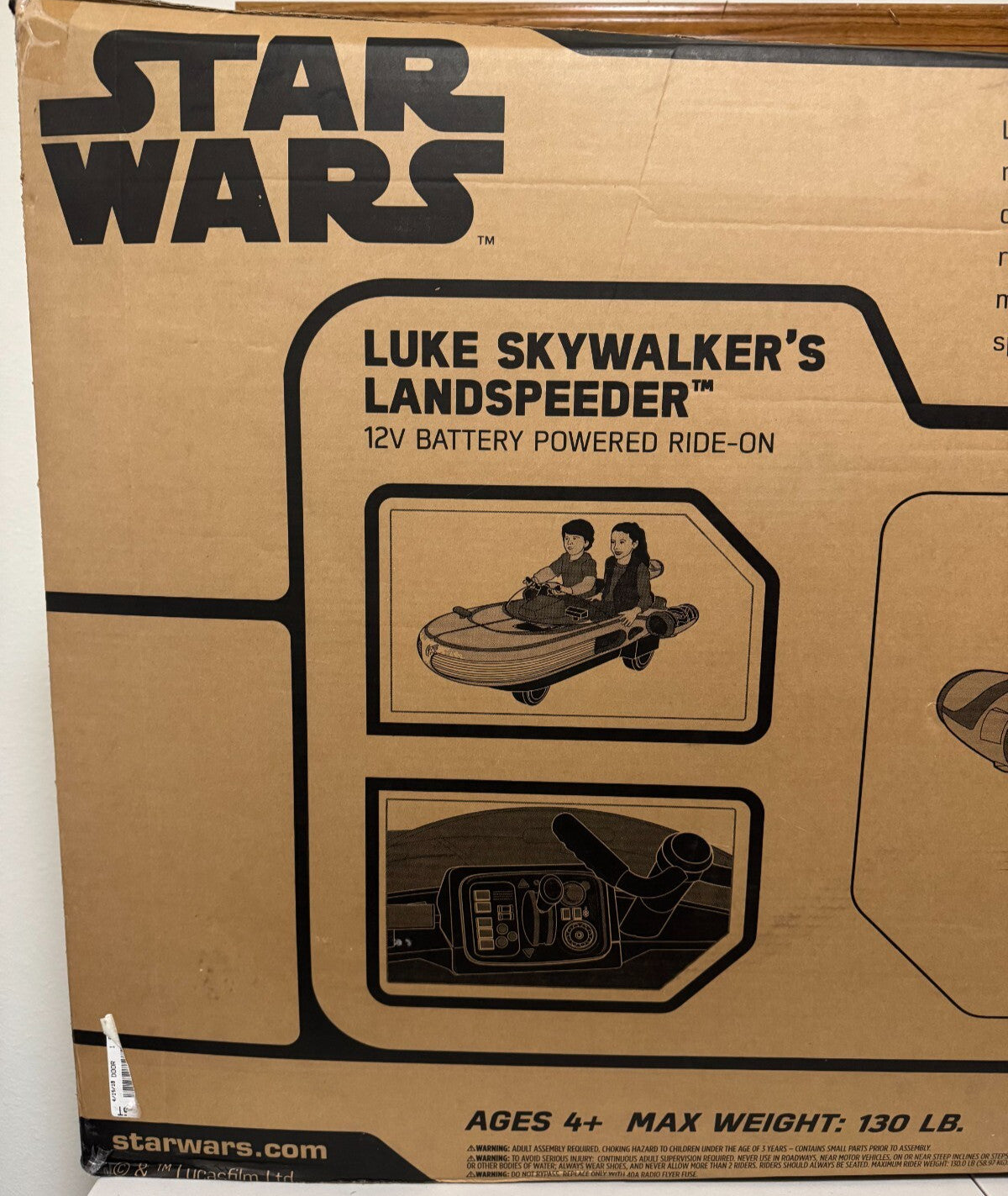 12V Luke Skywalker Landspeeder Ride-On Radio Flyer Star Wars Vehicle S