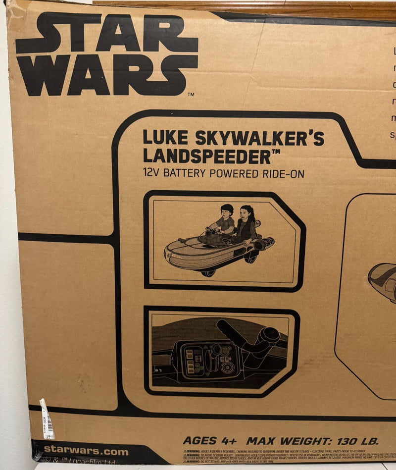 12V Luke Skywalker Landspeeder Ride-On Radio Flyer Star Wars Vehicle Sealed New Magic Cars 6