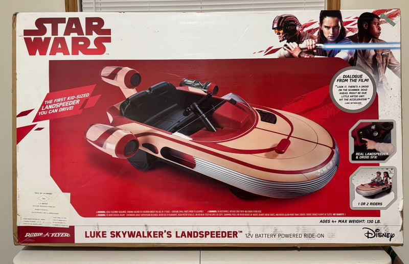 12V Luke Skywalker Landspeeder Ride-On Radio Flyer Star Wars Vehicle Sealed New Magic Cars Variant 0