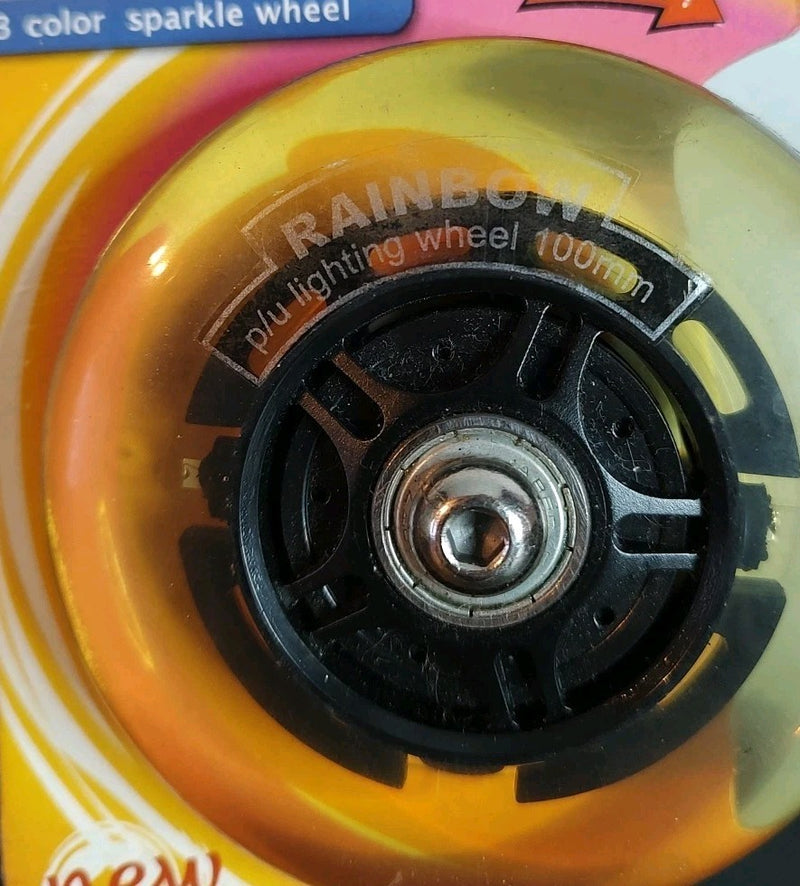 100mm Rainbow Color Glow Lighting Replacement Scooter Wheel Magic Cars 1