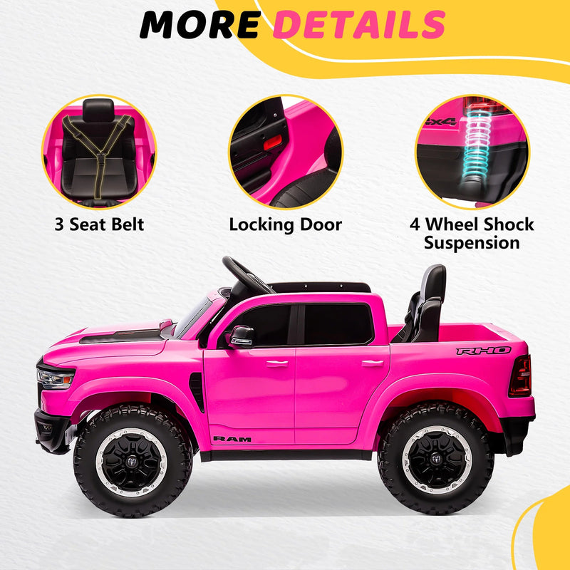 12V Powered Ride-On Truck Toy with Remote Control for Kids Magic Cars 6