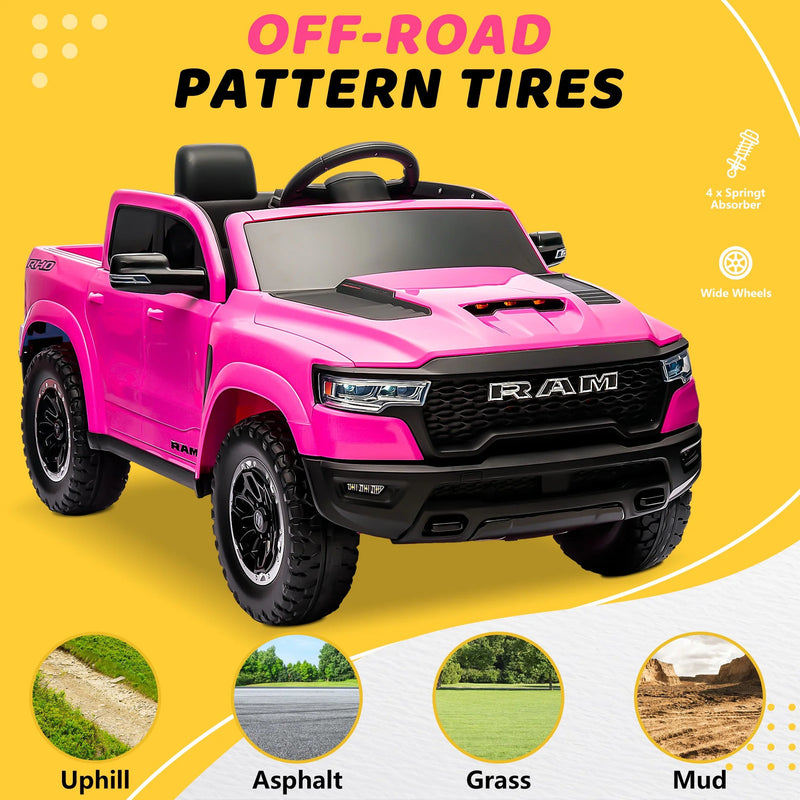 12V Powered Ride-On Truck Toy with Remote Control for Kids Magic Cars 7
