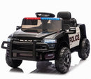 RAM Police Ride-On Pickup Truck for Kids, White and Black, Ages 3-8 Magic Cars Variant 0