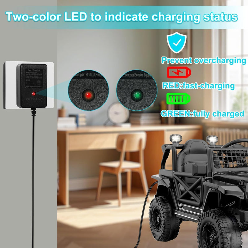 Rapid Charging 12V Charger for Ride-On Cars with LED Indicator and Safety Certification Magic Cars 5