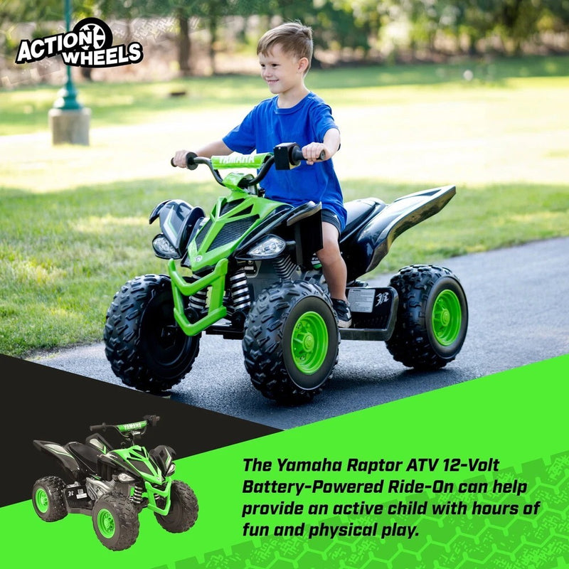 12V Powered Raptor ATV Ride-On Toy for Boys and Girls Ages 3+ with 5 MPH Speed Magic Cars 4