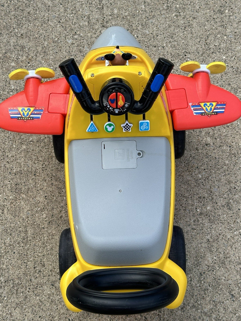 Vintage Kiddie Land Mickey Mouse Ride-On Plane with Lights and Sound Magic Cars 4