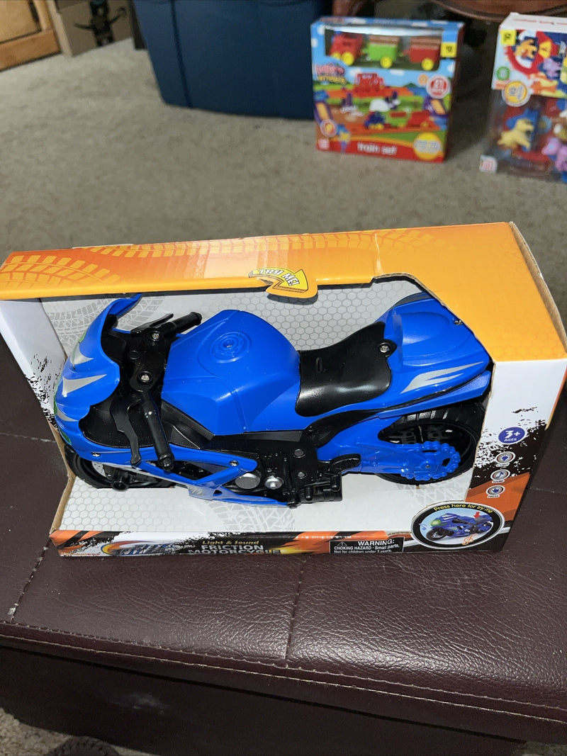 Friction-Powered Motorcycle Toy with Light and Sound Features Magic Cars 1