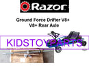 Razor Scooter Rear Axle Compatible with Drifter 8+ and Fury 1+ Magic Cars 0