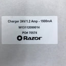 Electric Scooter Charger 24V 1.2A 1500mA OEM Replacement Part Magic Cars 2