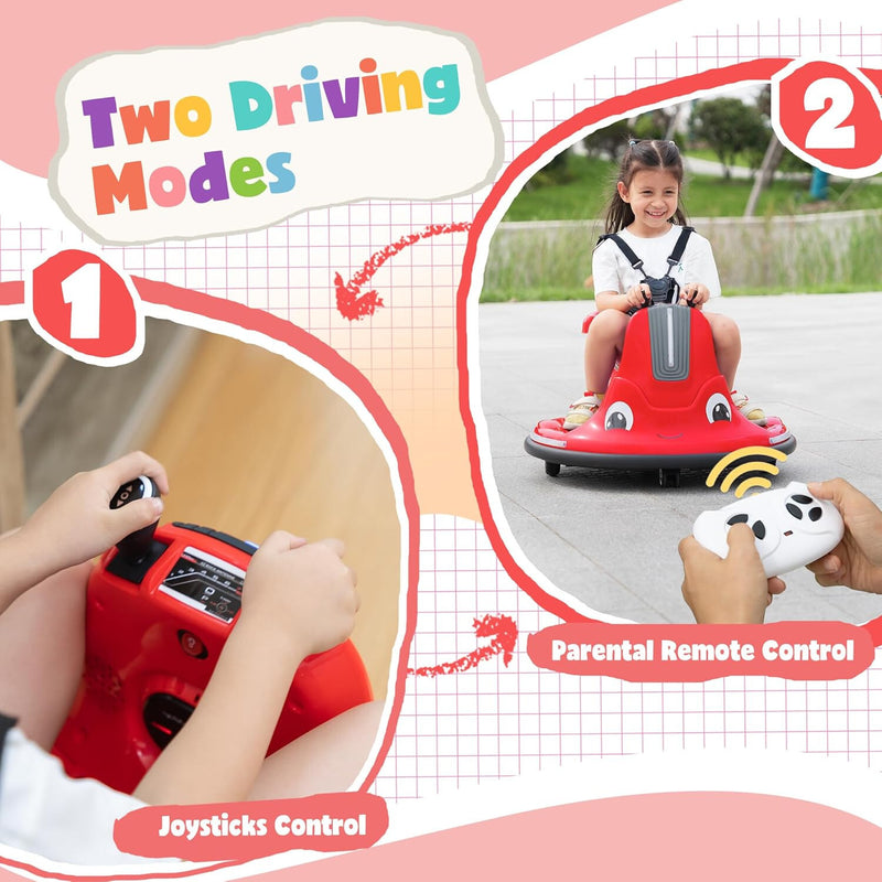 12V Electric Ride-On Snail-Shaped Toy Car for Toddlers with Bumper Protection Magic Cars 14