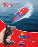 2.4 GHz Remote Control Boat with LED Lights for Kids Pool Play Spider Hero Design Magic Cars 4