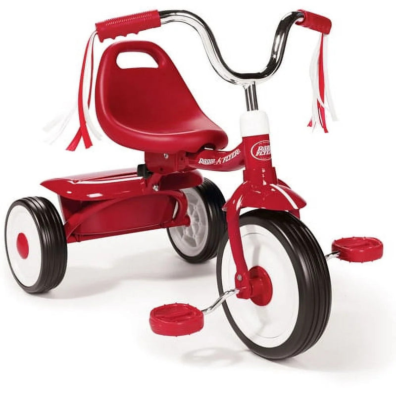 Ready-to-Ride Foldable Red Toddler Tricycle Fully Assembled Magic Cars 2