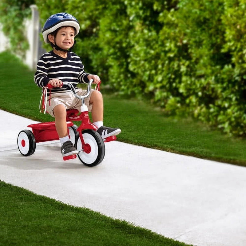 Ready-to-Ride Foldable Red Toddler Tricycle Fully Assembled Magic Cars 5