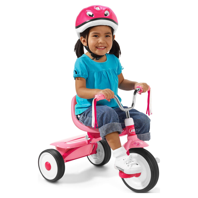 Ready-to-Ride Foldable Red Toddler Tricycle Fully Assembled Magic Cars 7