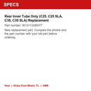 Replacement Rear Inner Tube for C25, C25 SLA, C35, C35 SLA Models Magic Cars 6