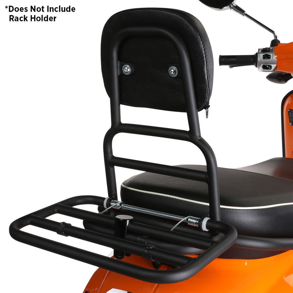 Vespa Primavera Sprint Rear Rack with Backrest Black | Magic Cars