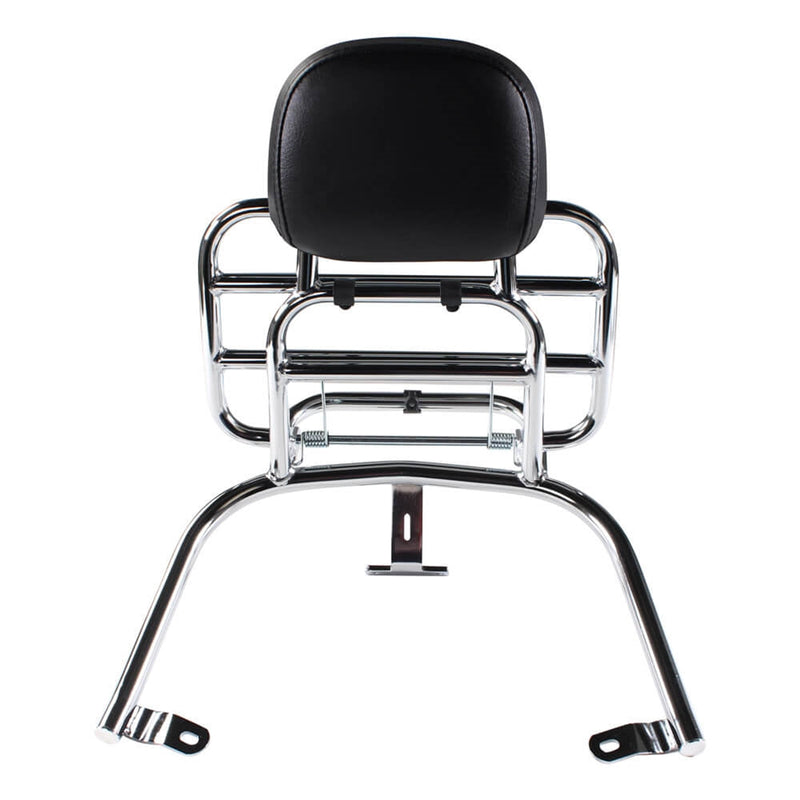Rear Rack with Backrest - Chome for Vespa LX50, LX150 | Magic Cars