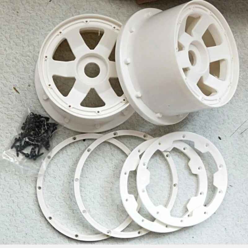 Rear Wheel Hub Beadlock Ring Set with Landing Gear for 1/5 Scale RC Cars Magic Cars 11