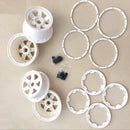 Rear Wheel Hub Beadlock Ring Set with Landing Gear for 1/5 Scale RC Cars Magic Cars 2