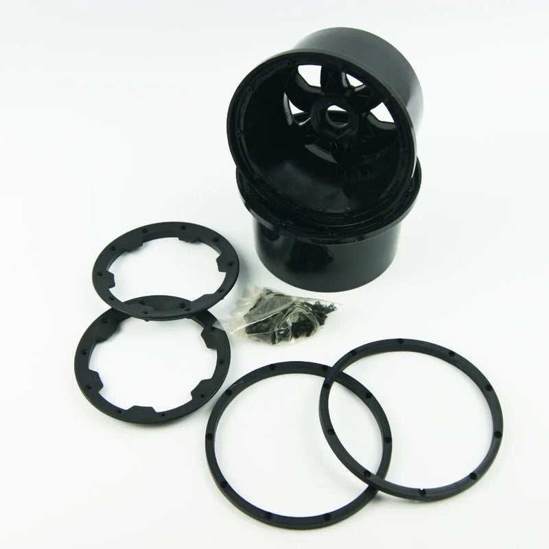 Rear Wheel Hub Beadlock Ring Set with Landing Gear for 1/5 Scale RC Cars Magic Cars 3
